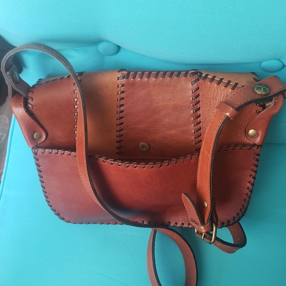 Patricia Nash Leather Patched Work Dante  Bag - Picture 8 of 16